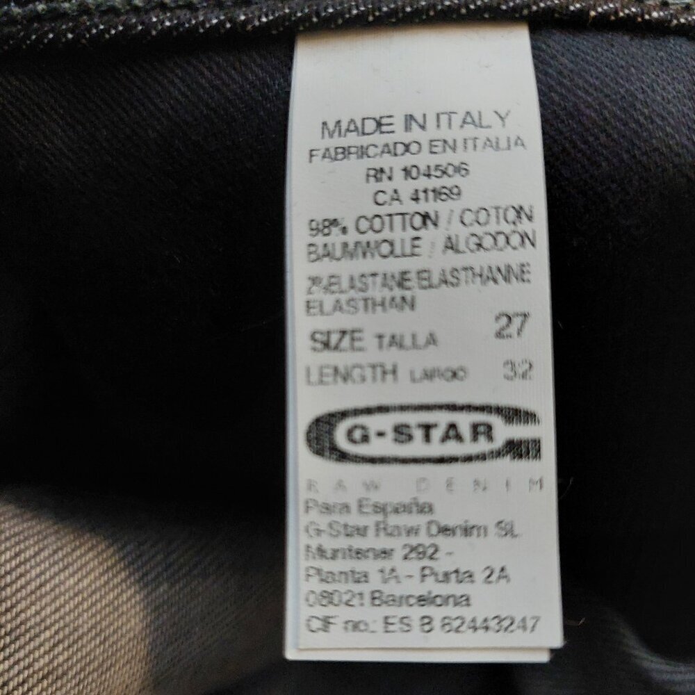 Retro Vintage G-Star 3301 Straight Leg Dark Blue Denim Jeans Sz 27 NWT - Picture 10 of 12